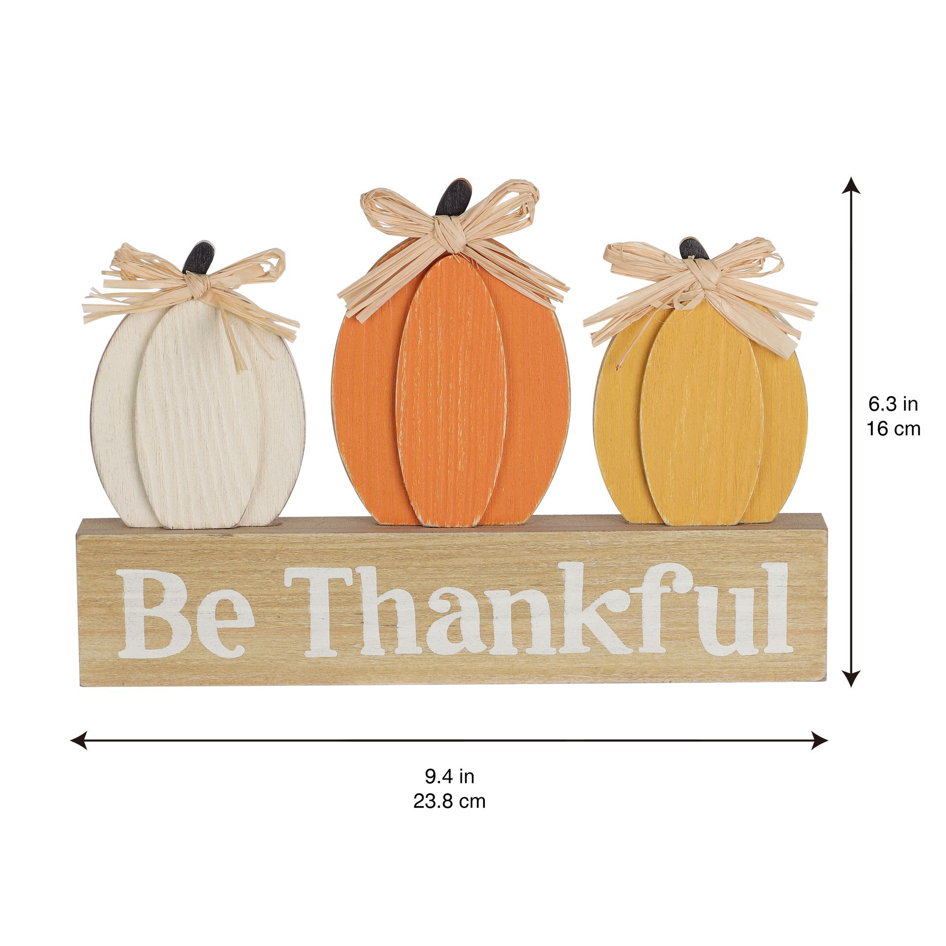 slide 5 of 6, 9.5" Be Thankful Tabletop Decor By Ashland, 9.4 in x 1 in x 6.3 in