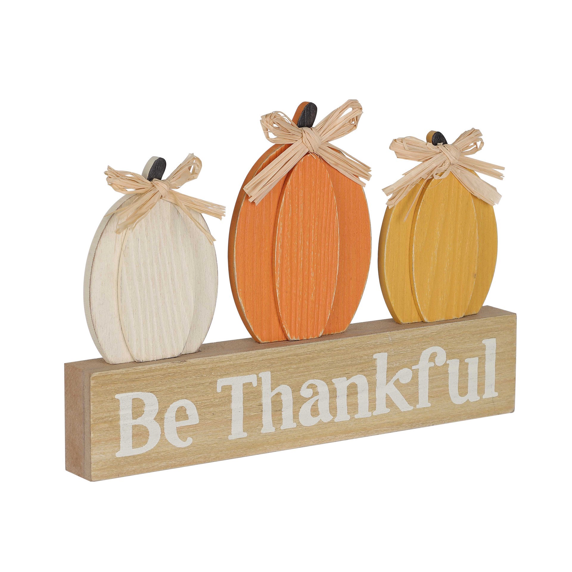 slide 3 of 6, 9.5" Be Thankful Tabletop Decor By Ashland, 9.4 in x 1 in x 6.3 in