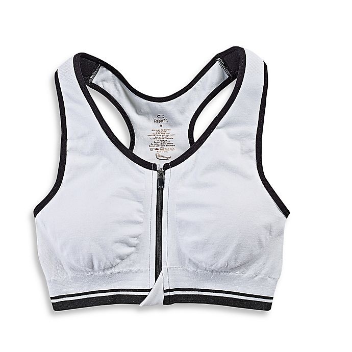 Copper Fit Extra-Large Zip-Front Seamless Sports Bra - White 1 ct | Shipt