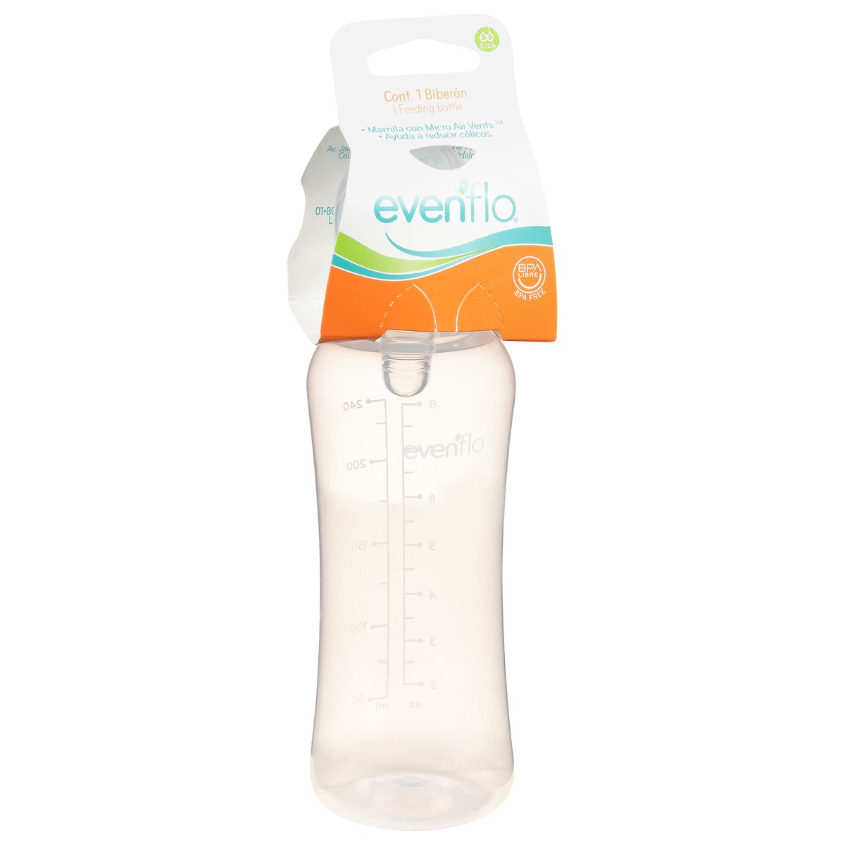 slide 2 of 9, Evenflo 3-12M Feeding Bottle 1 ea Card, 1 ct