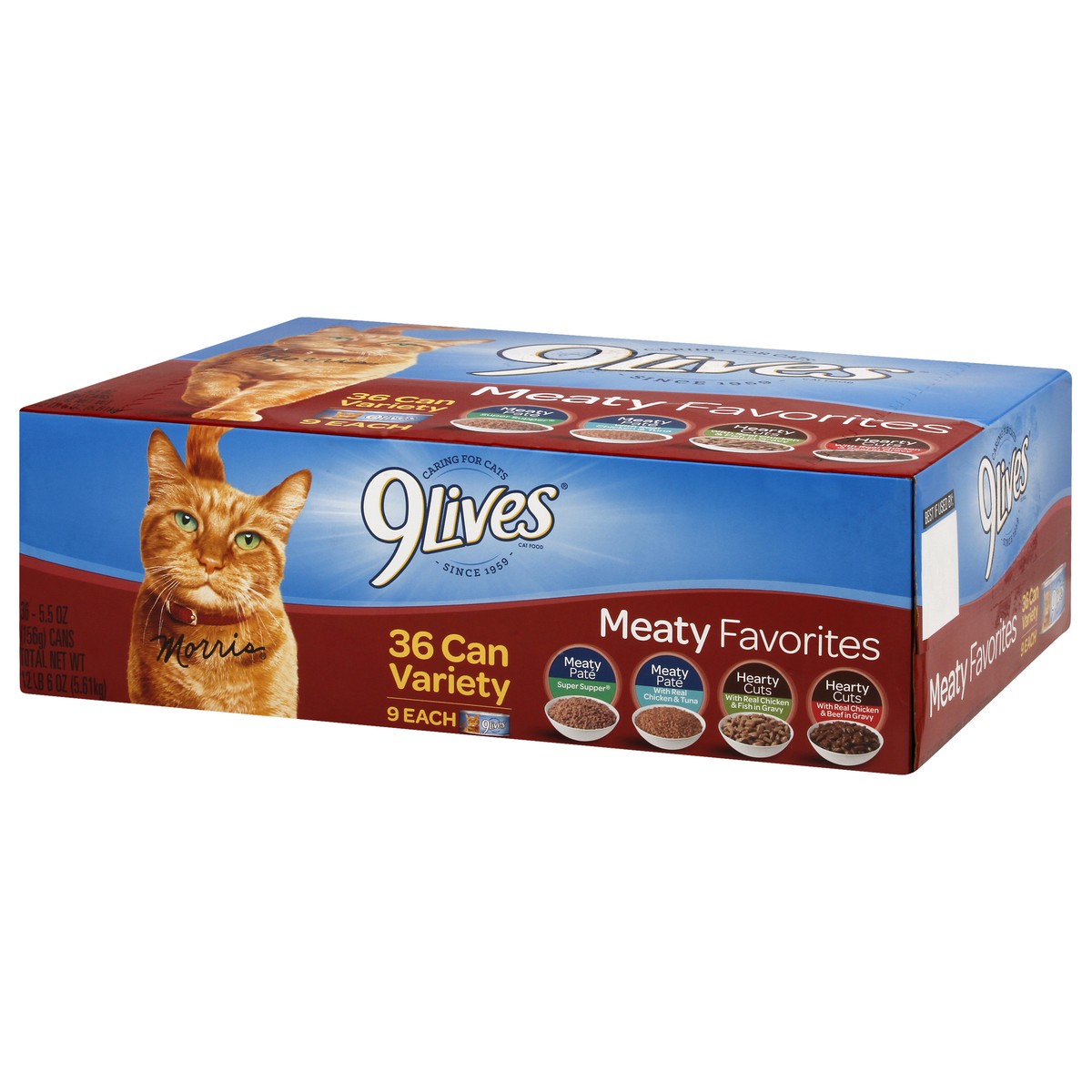 slide 3 of 9, 9Lives Meaty Favorites Variety Pack, 5.5-Ounce, 36-Pack, 5.5 oz
