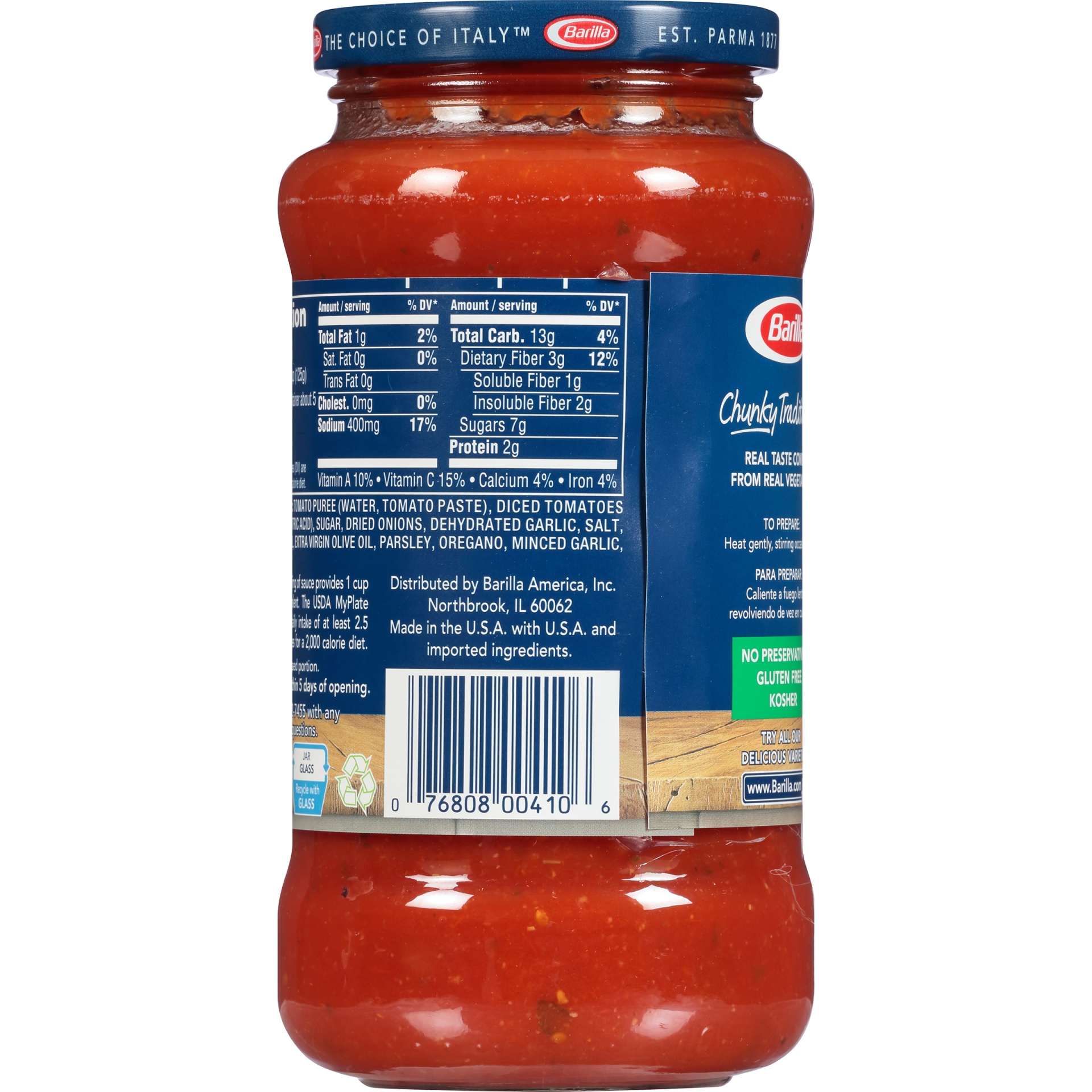 slide 3 of 4, Barilla Chunky Traditional Sauce, 24 oz