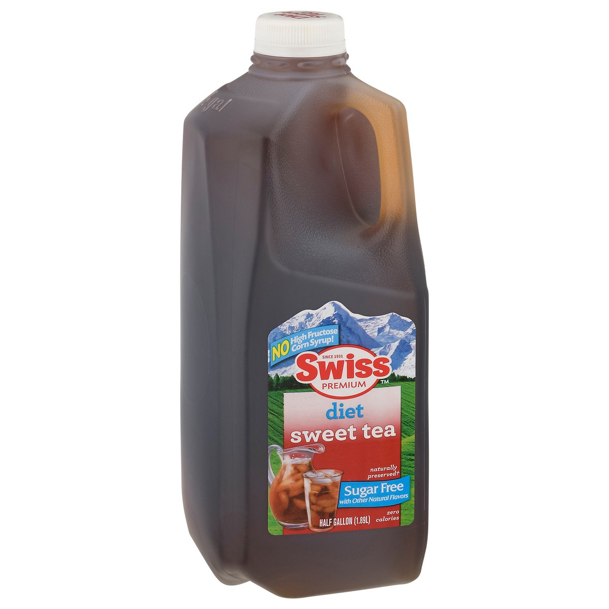 slide 5 of 13, Swiss Premium Sugar Free Diet Sweet Tea - 1/2 gal, 1/2 gal