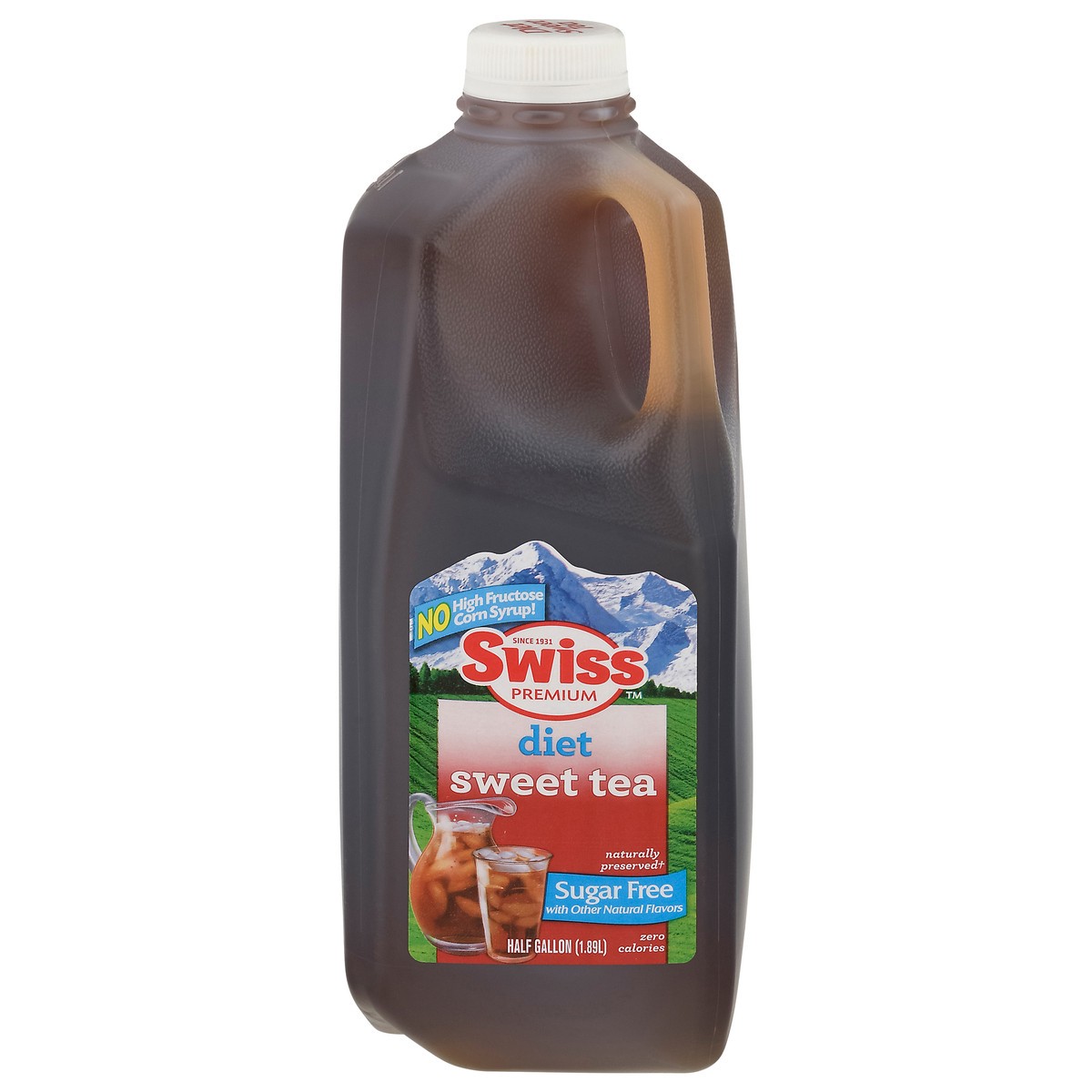 slide 1 of 13, Swiss Premium Sugar Free Diet Sweet Tea - 1/2 gal, 1/2 gal