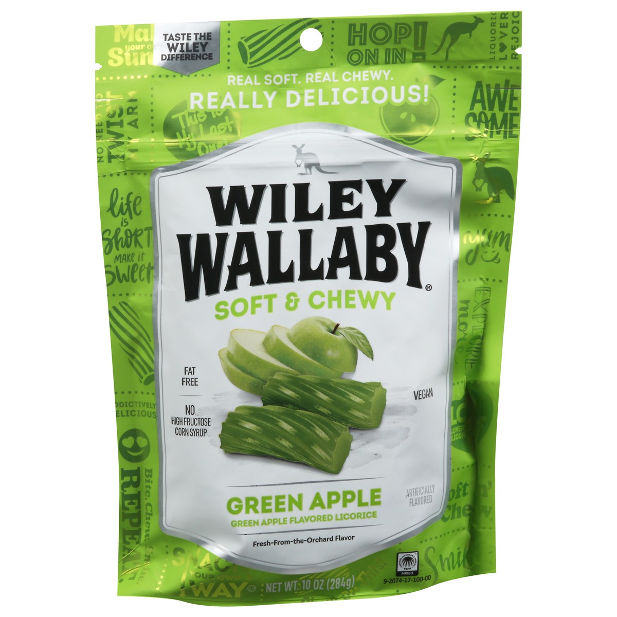 slide 5 of 9, Wiley Wallaby Soft & Chewy Green Apple Licorice, 10 oz