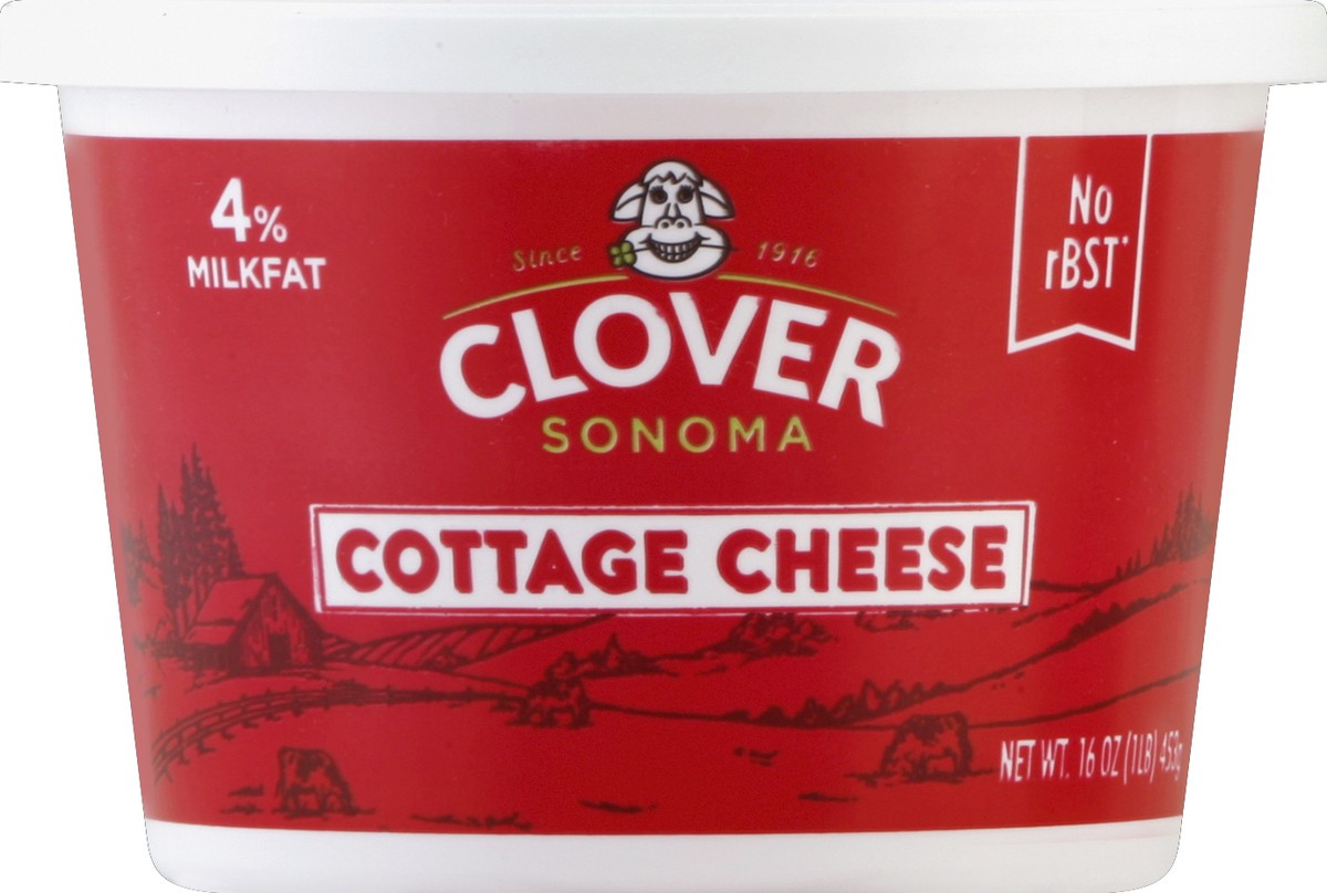 slide 2 of 3, Clover Cottage Cheese 16 oz, 16 oz