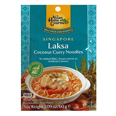 slide 1 of 1, Asian Home Gourmet Singapore Laksa Coconut Curry Noodles, 2.09 oz