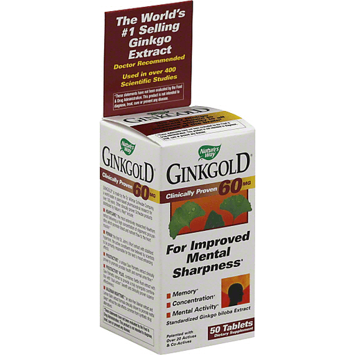 slide 1 of 1, Nature's Way Ginkgold 60 Mg Tablets, 60 mg