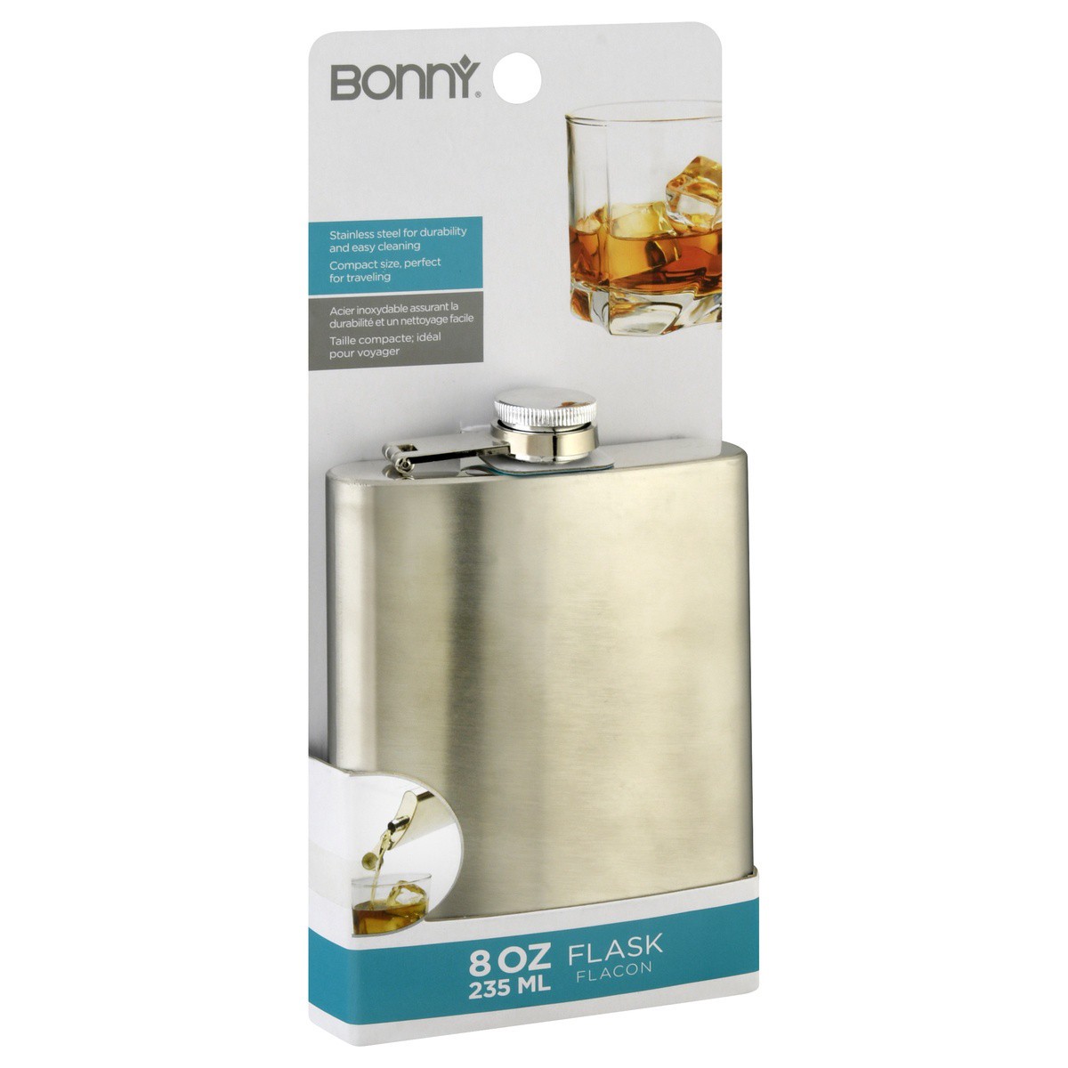 slide 2 of 9, Bonny 8 Ounce Flask 1 ea, 1 ea