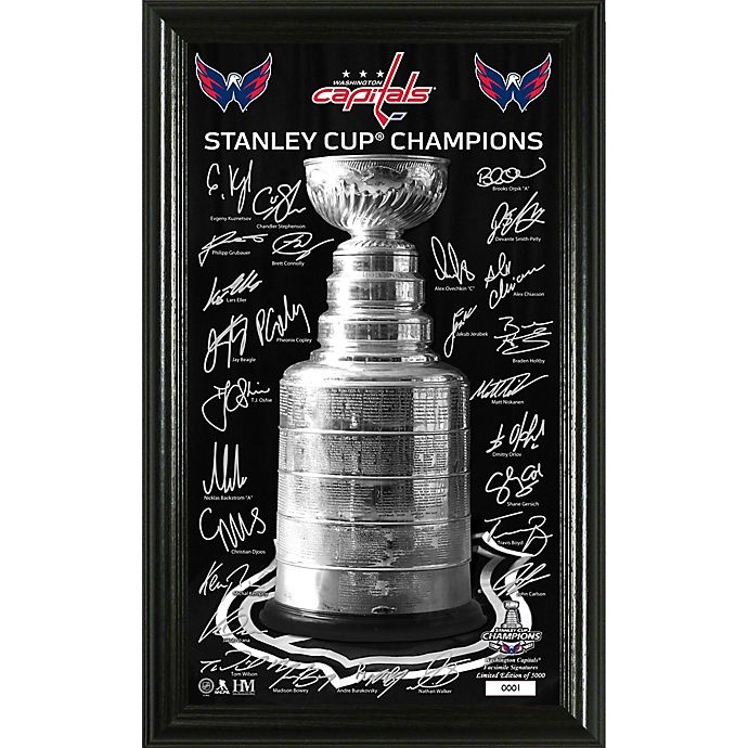 slide 1 of 1, NHL Washington Capitals 2018 Stanley Cup Champions Trophy'' Signature Photo'', 1 ct