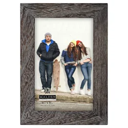 Malden Linear 4" x 6" Gray Ridge Picture Frame