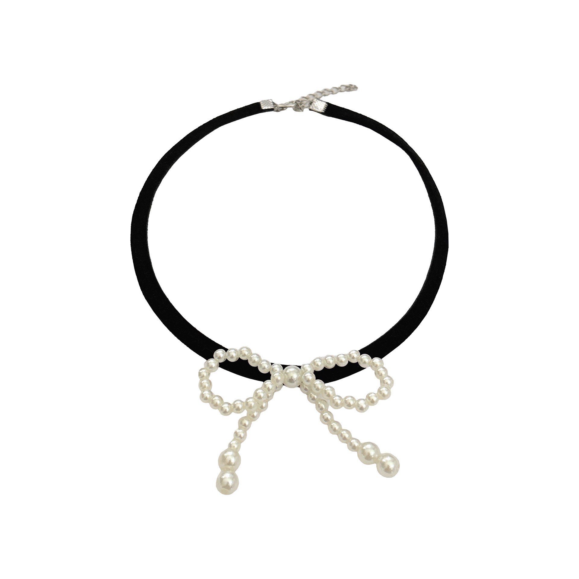 slide 2 of 3, Blue Moon Studio Pearl Beaded Bow Charm, 70mm x 60mm