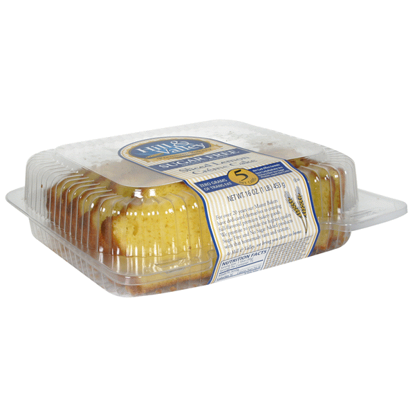 slide 1 of 1, Hill & Valley Creme Cake, Sugar Free, Lemon Sliced, 16 oz