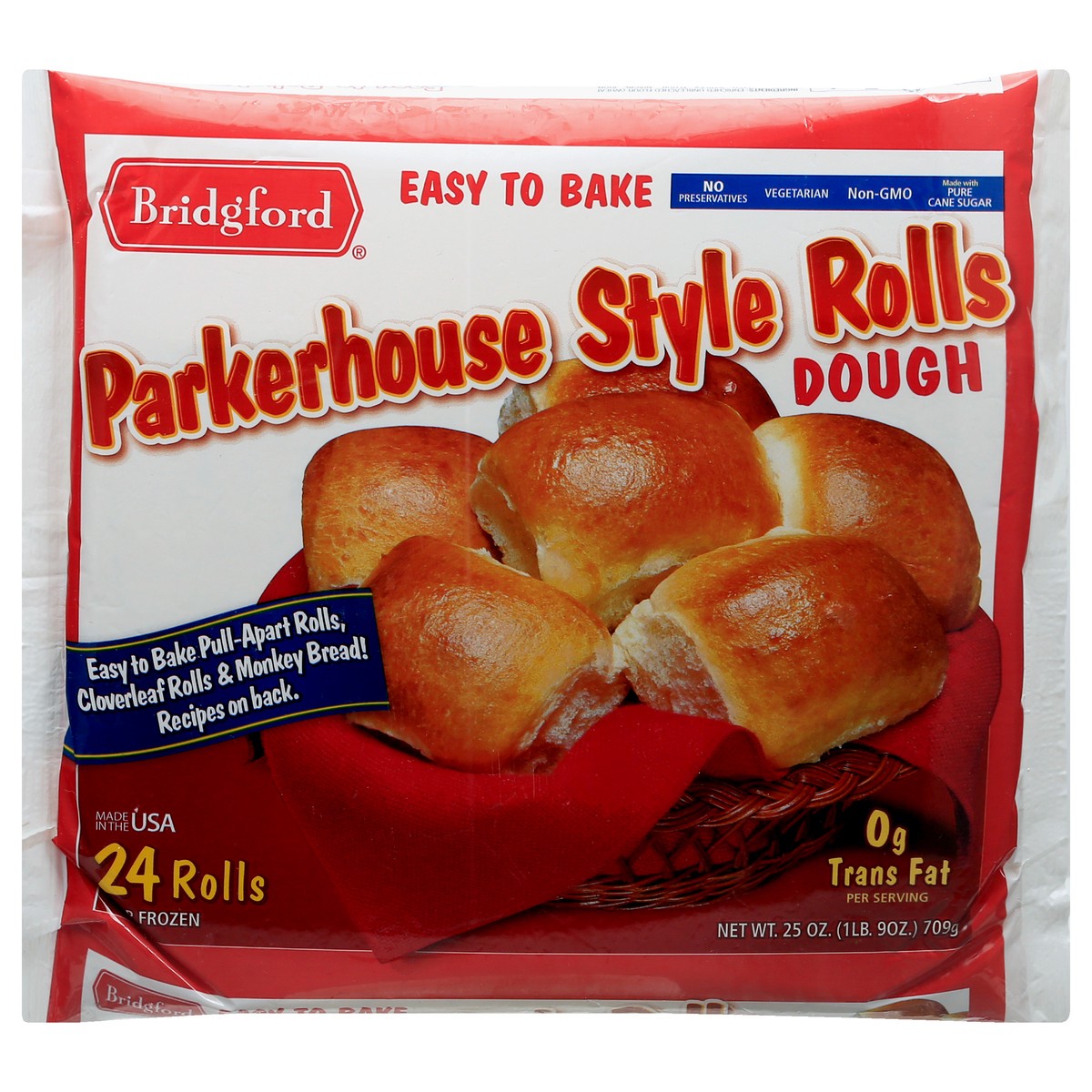 slide 12 of 13, Bridgford Parkerhouse Style Rolls Dough, 24 ct
