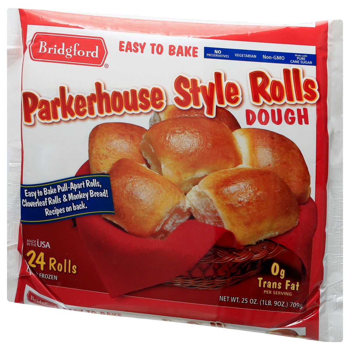 slide 6 of 13, Bridgford Parkerhouse Style Rolls Dough, 24 ct