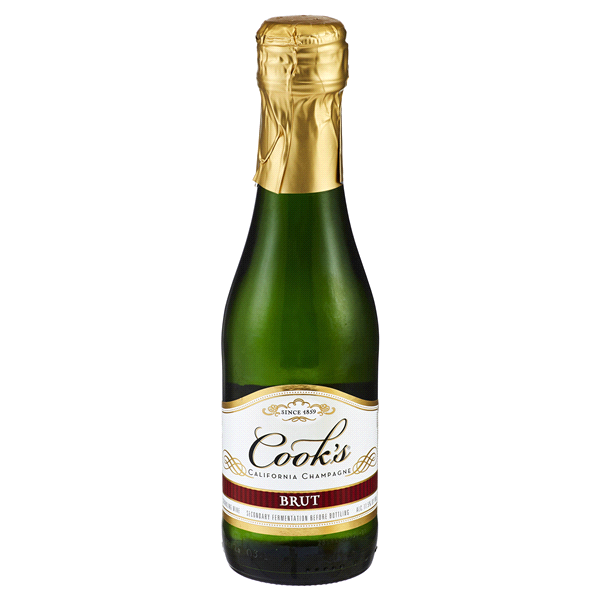 slide 1 of 1, Cook's California Champagne Brut 187 ml, 187 ml