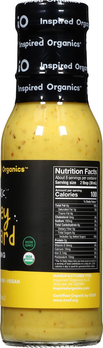slide 10 of 13, Inspired Organics Organic Honey Mustard Dressing 8 fl oz, 8 fl oz