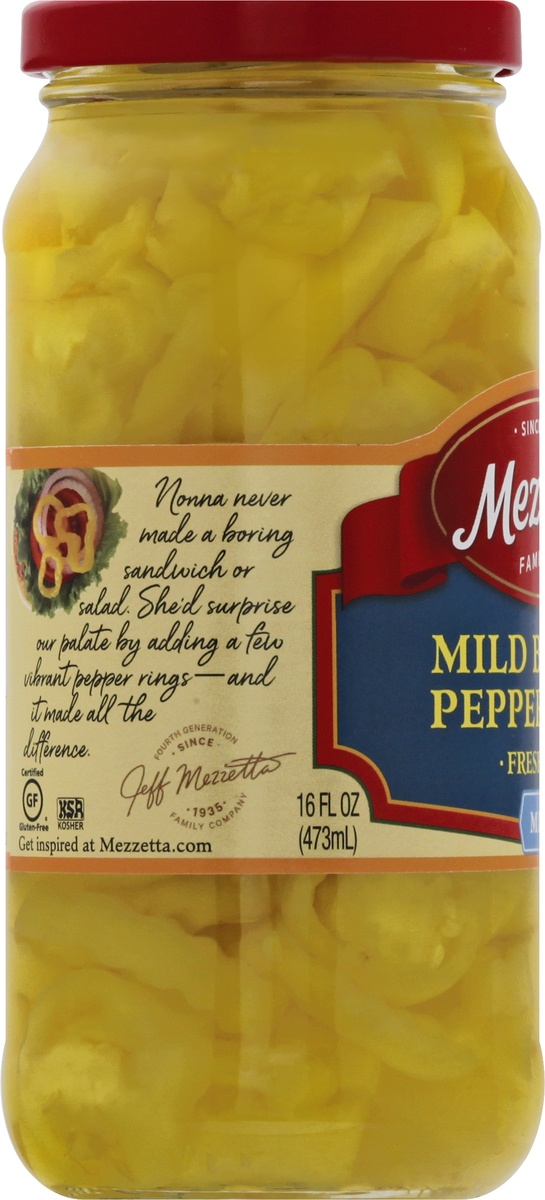 slide 7 of 11, Mezzetta Mild Banana Pepper Rings, 16 oz