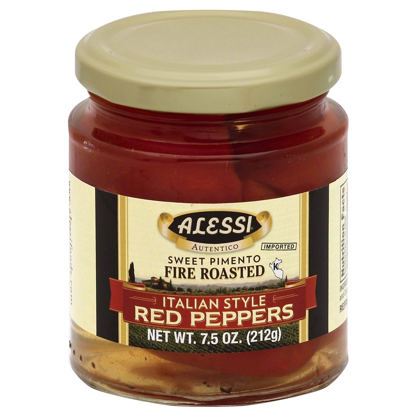 slide 1 of 1, Alessi Fire Roasted Sweet Pimento, 7.5 oz