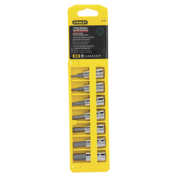 slide 1 of 1, STANLEY Hex Bit Socket Set, 7 ct