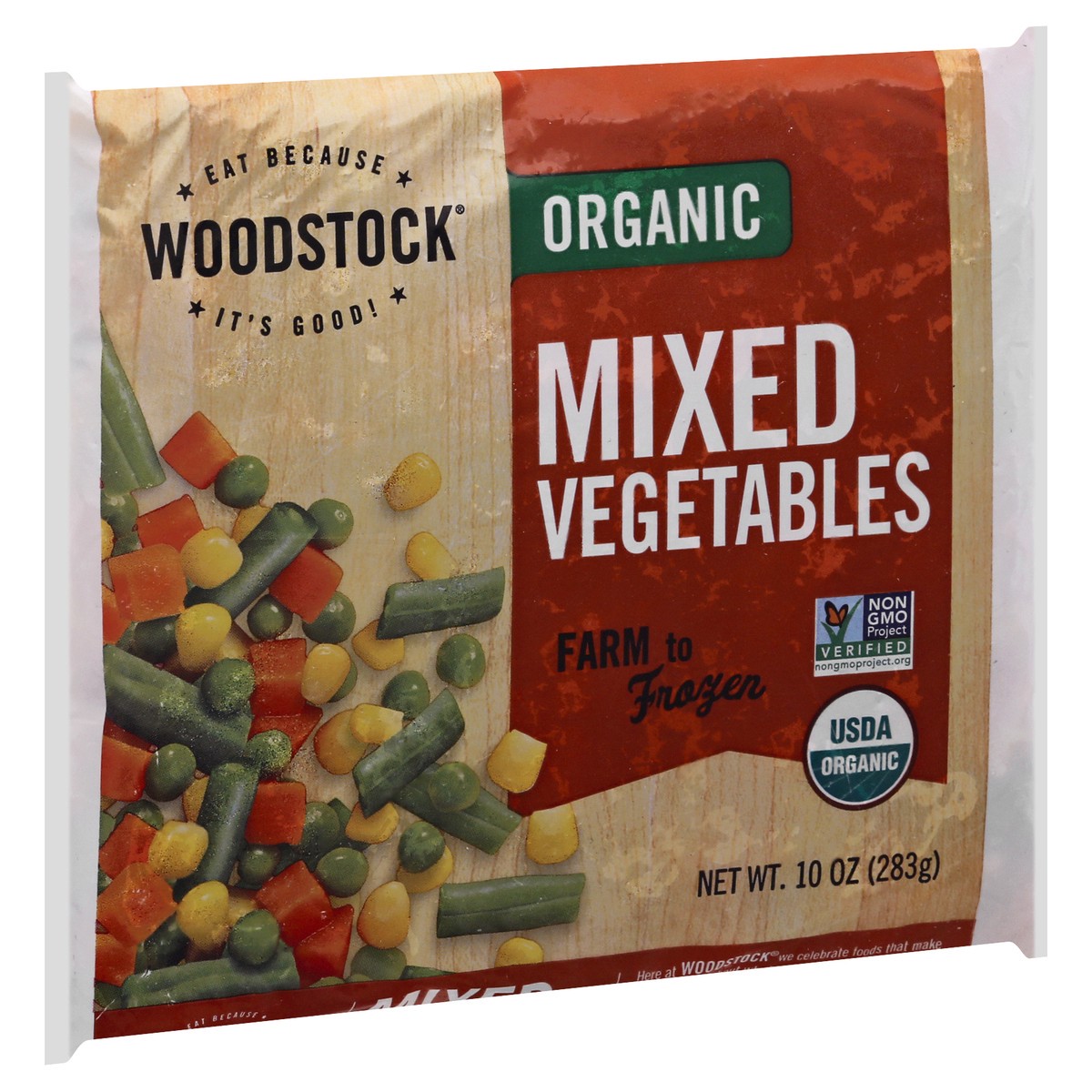 slide 10 of 13, Woodstock Organic Mixed Vegetables 10 oz, 10 oz