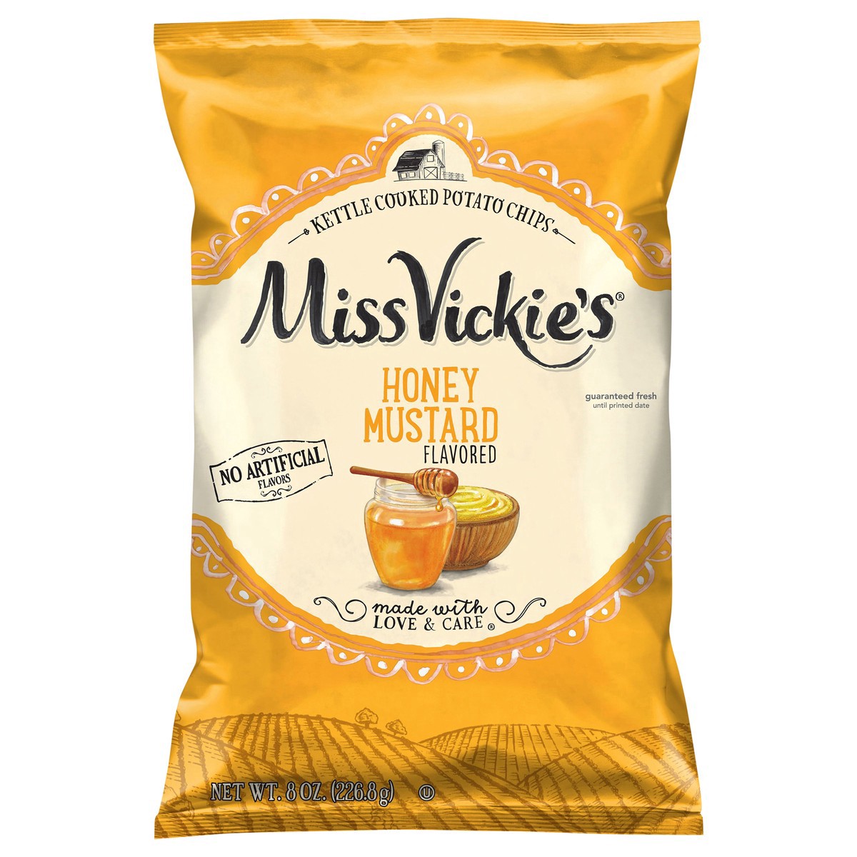 slide 1 of 8, Miss Vickie's Kettle Cooked Potato Chips Honey Mustard Flavored 8 Oz, 8 oz