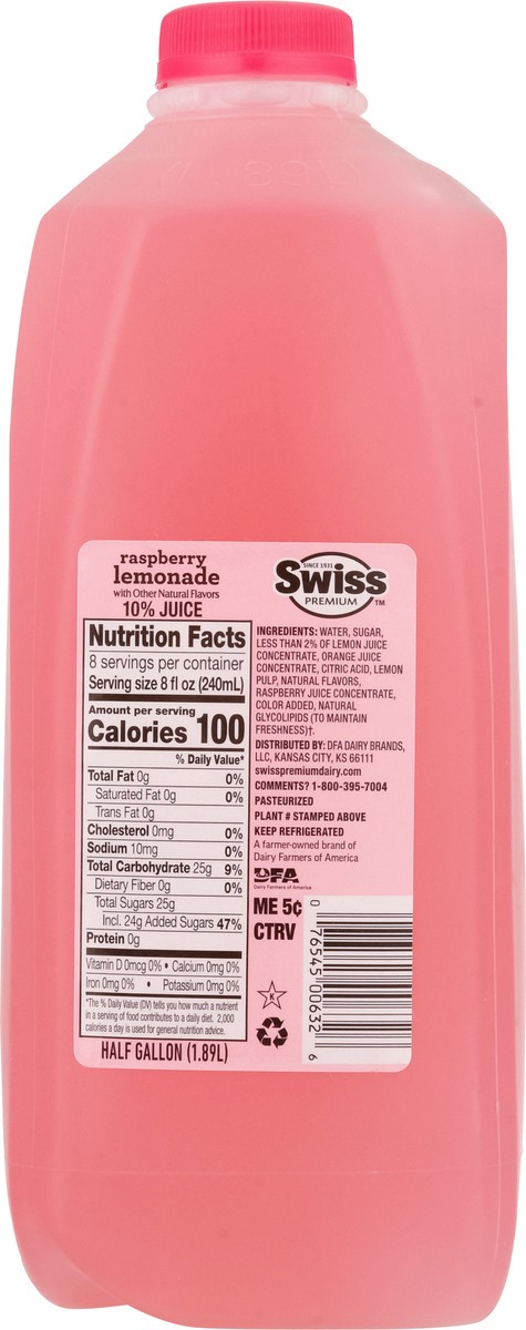 slide 11 of 13, Swiss Premium Raspberry Lemonade - 1/2 gal, 1/2 gal