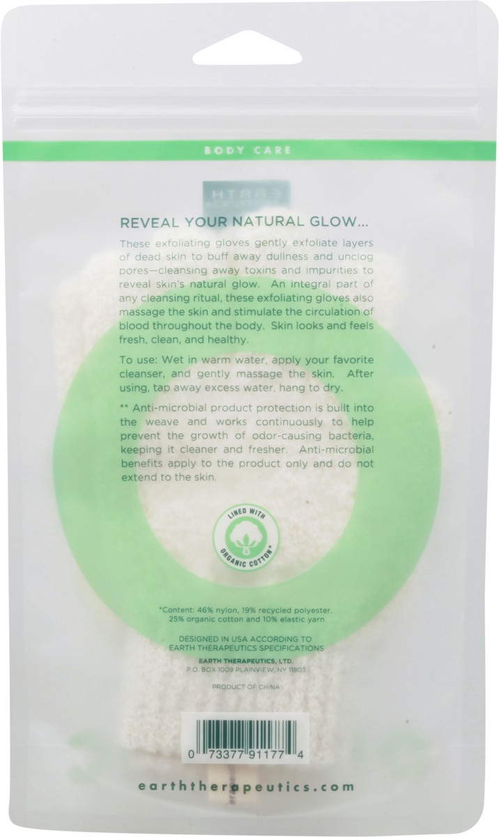 slide 5 of 9, Earth Therapeutics Exfoliating Hydro Gloves, Organic, 1 pair