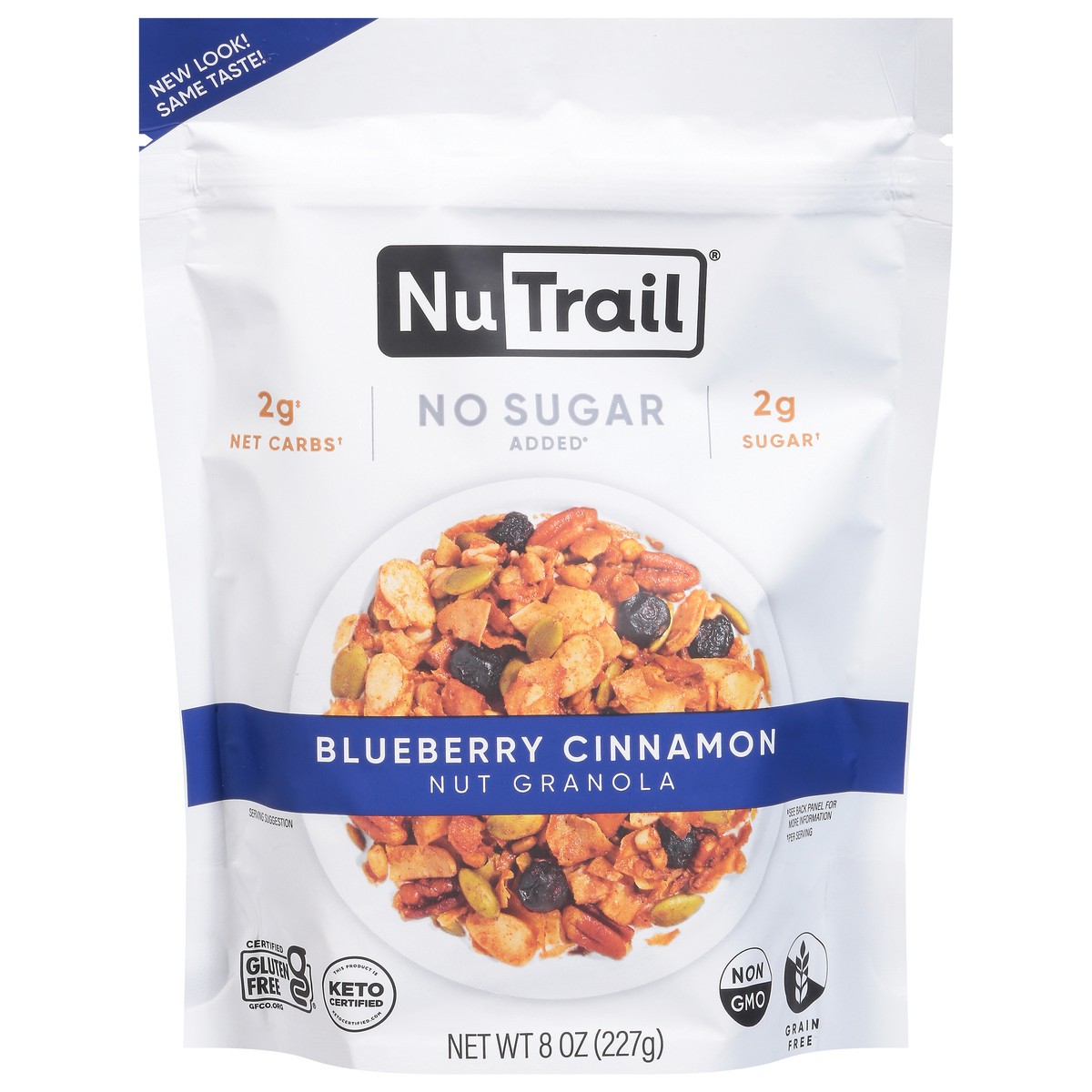 slide 10 of 13, NuTrail No Sugar Added Blueberry Cinnamon Nut Granola 8 oz, 1 ct
