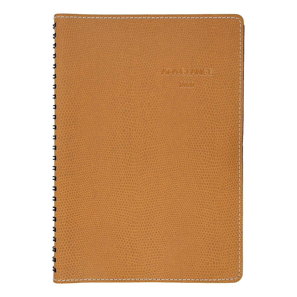 slide 1 of 1, At-A-Glance Weekly/Monthly Appointment Book/Planner, 5-1/2'' X 8-1/2'', Brown/Faux Lizard, January To December 2020, 353122001, 1 ct