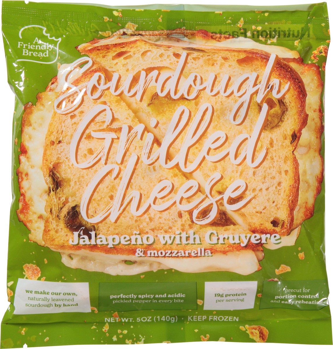 slide 6 of 13, A Friendly Bread Sourdough Grilled Cheese Jalapeno with Gruyere & Mozzarella Sandwich 5 oz, 5 oz