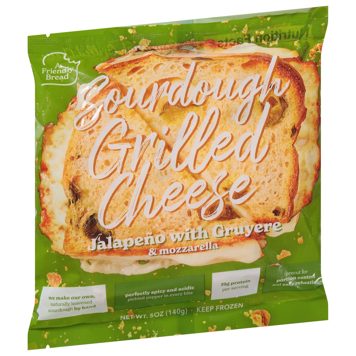 slide 9 of 13, A Friendly Bread Sourdough Grilled Cheese Jalapeno with Gruyere & Mozzarella Sandwich 5 oz, 5 oz