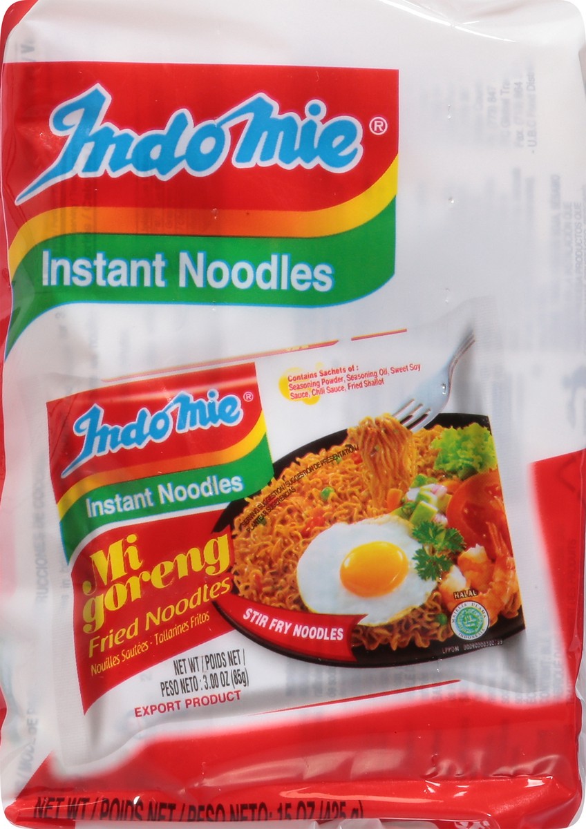 slide 4 of 9, Indomie Mi Goreng Instant Stir Fry Noodles 5 - 3 oz Packs, 15 oz
