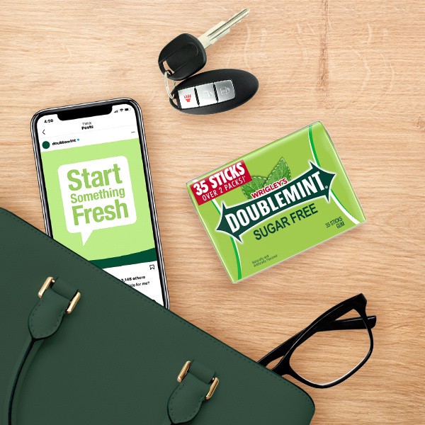 slide 4 of 8, Doublemint Sugar Free Gum 6 ea, 6 ct