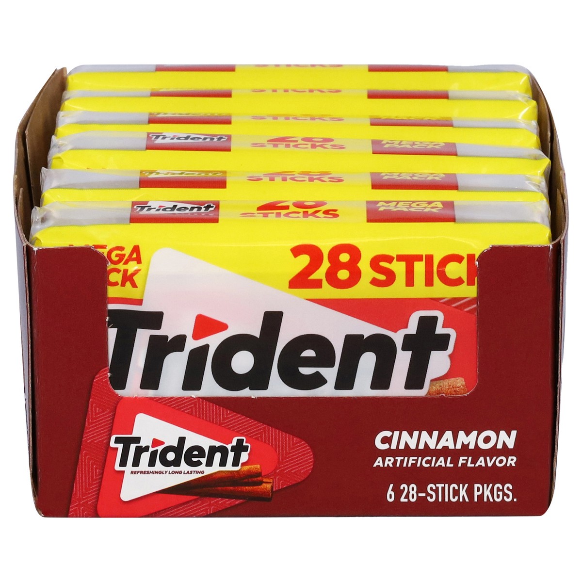 slide 2 of 4, Trident Mega Pk Cinnamon, 6 ct