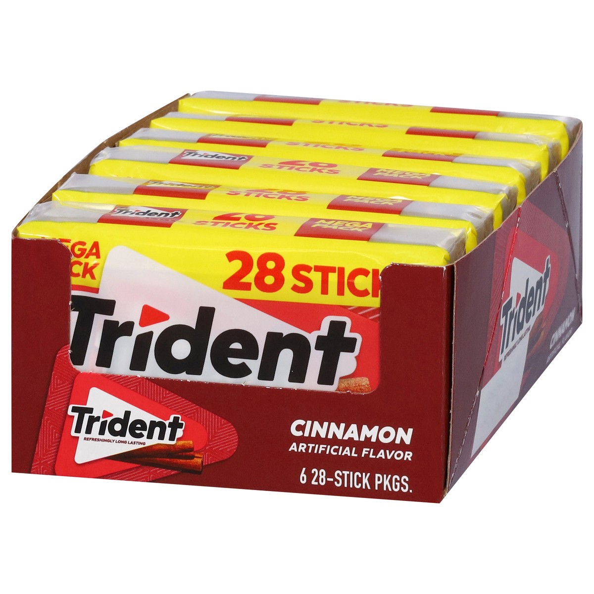 slide 4 of 4, Trident Mega Pk Cinnamon, 6 ct