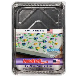 Handi-foil Half Sheet Cake Pan & Lid 1 Each