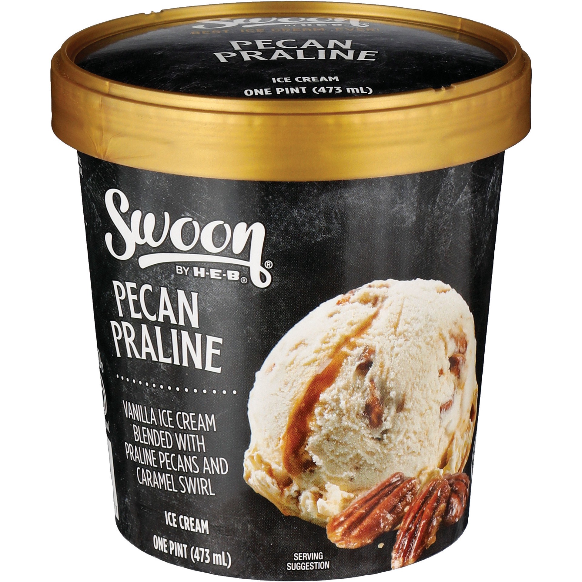 slide 1 of 1, Swoon by H-E-B Pecan Praline Ice Cream, 1 pint