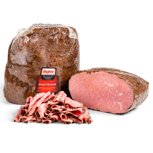 slide 1 of 1, Hy-Vee Quality Sliced Pastrami, per lb