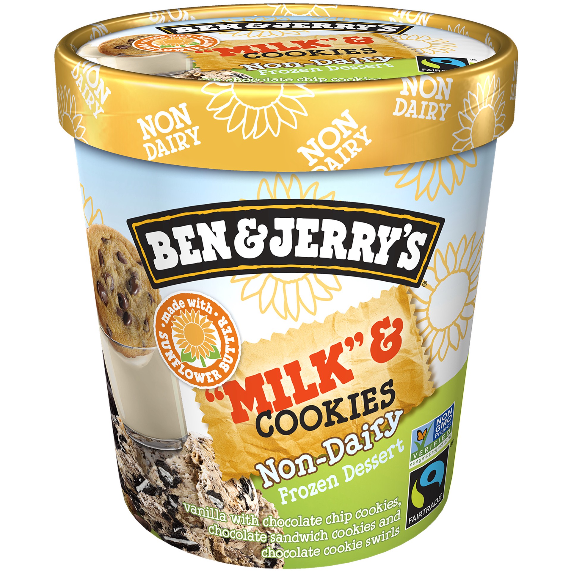 slide 1 of 4, Ben & Jerry's Non-Dairy "Milk" & Cookies Frozen Dessert, 16 oz, 16 oz