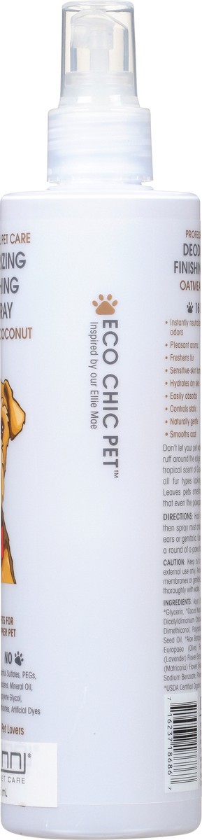 slide 4 of 9, Giovanni Deodorizing & Finishing Pet Spray Oatmeal & Coconut, 10 oz