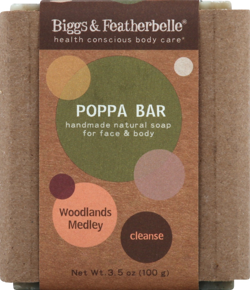 slide 10 of 12, Biggs & Featherbelle Cleanse Woodlands Medley Poppa Bar Soap 3.5 oz, 3.5 oz