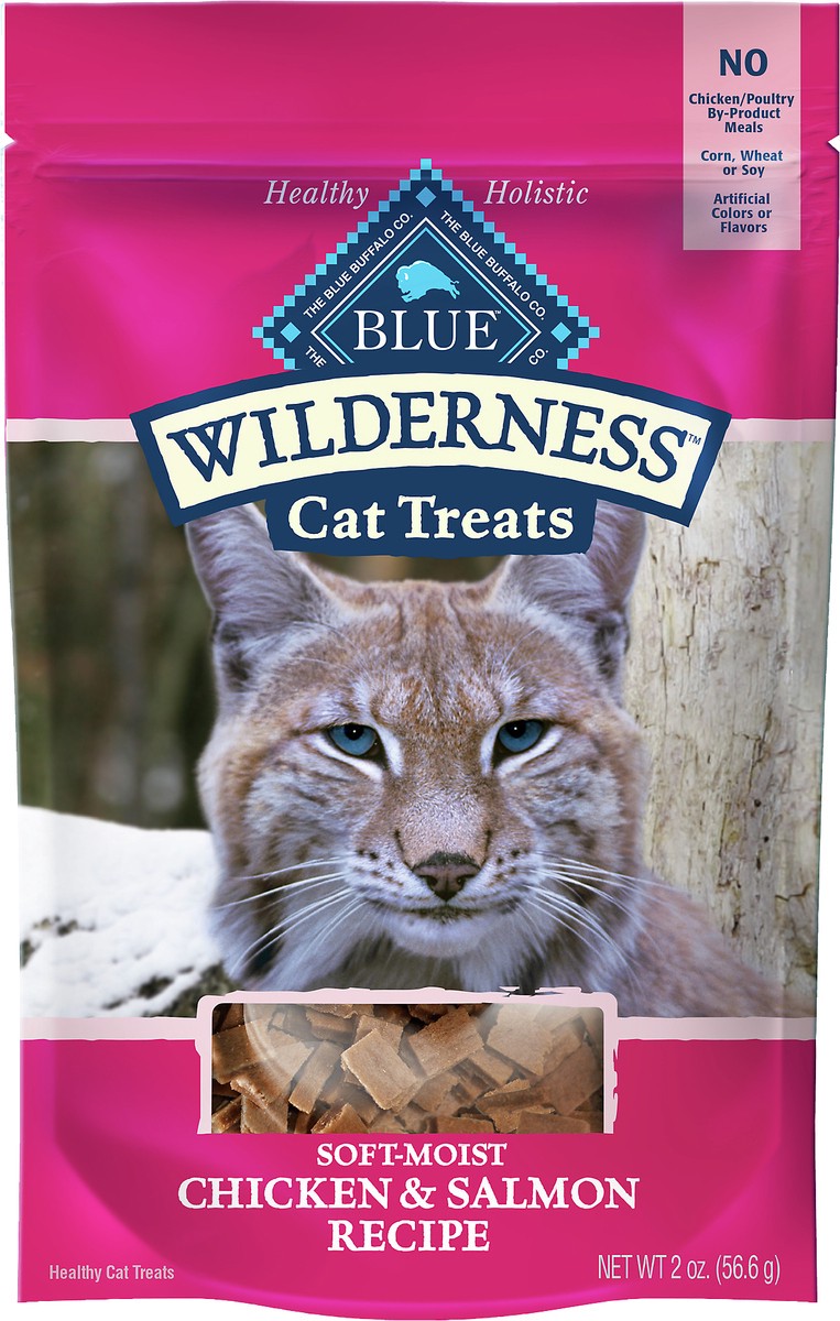 slide 1 of 16, Blue Buffalo Blue Wilderness Soft-Moist Chicken & Salmon Recipe Cat Treats 2 oz, 2 oz