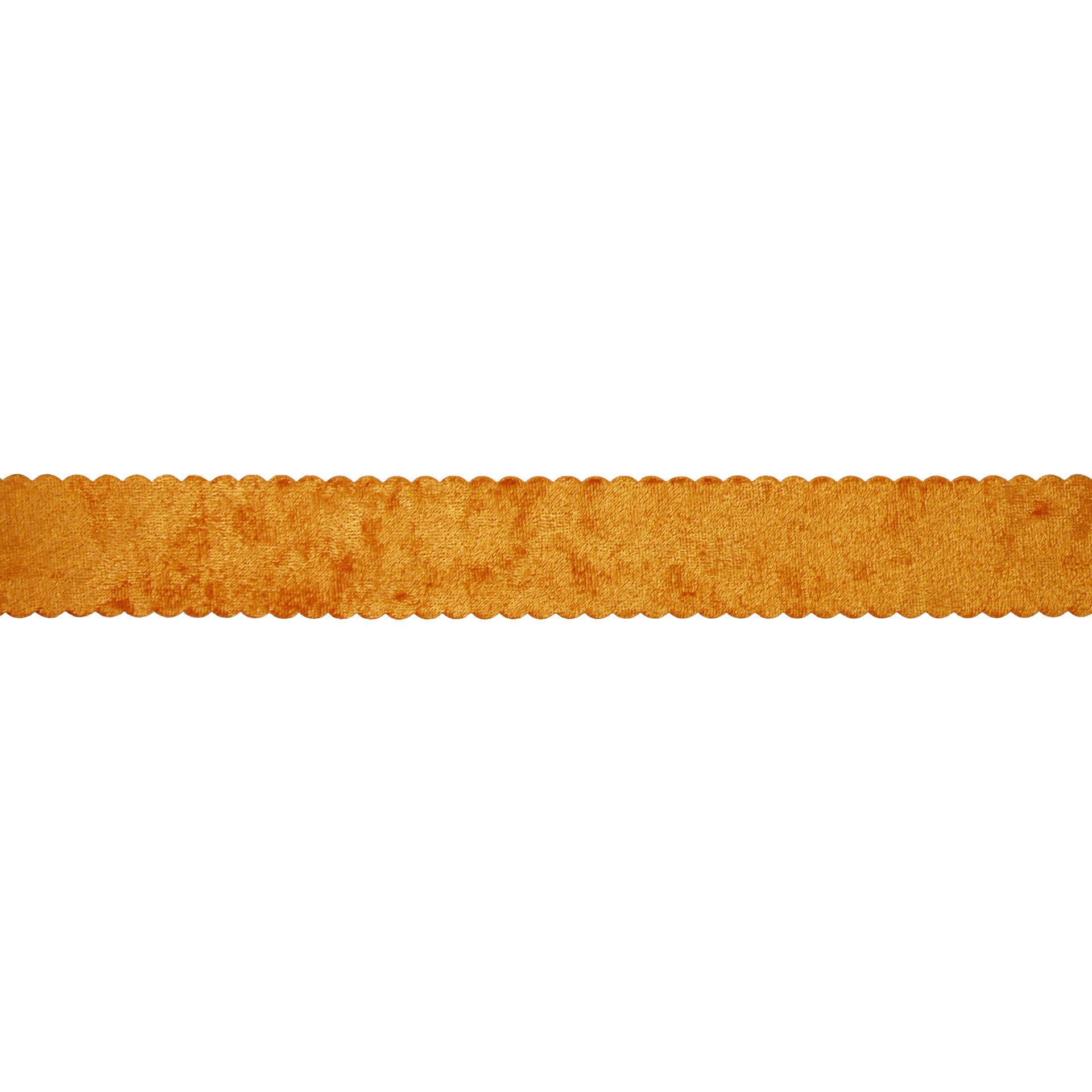 slide 2 of 3, 1.5" X 10yd. Orange Wavy Edge Velvet Ribbon By Celebrate It, 1.5 in x 10 yd