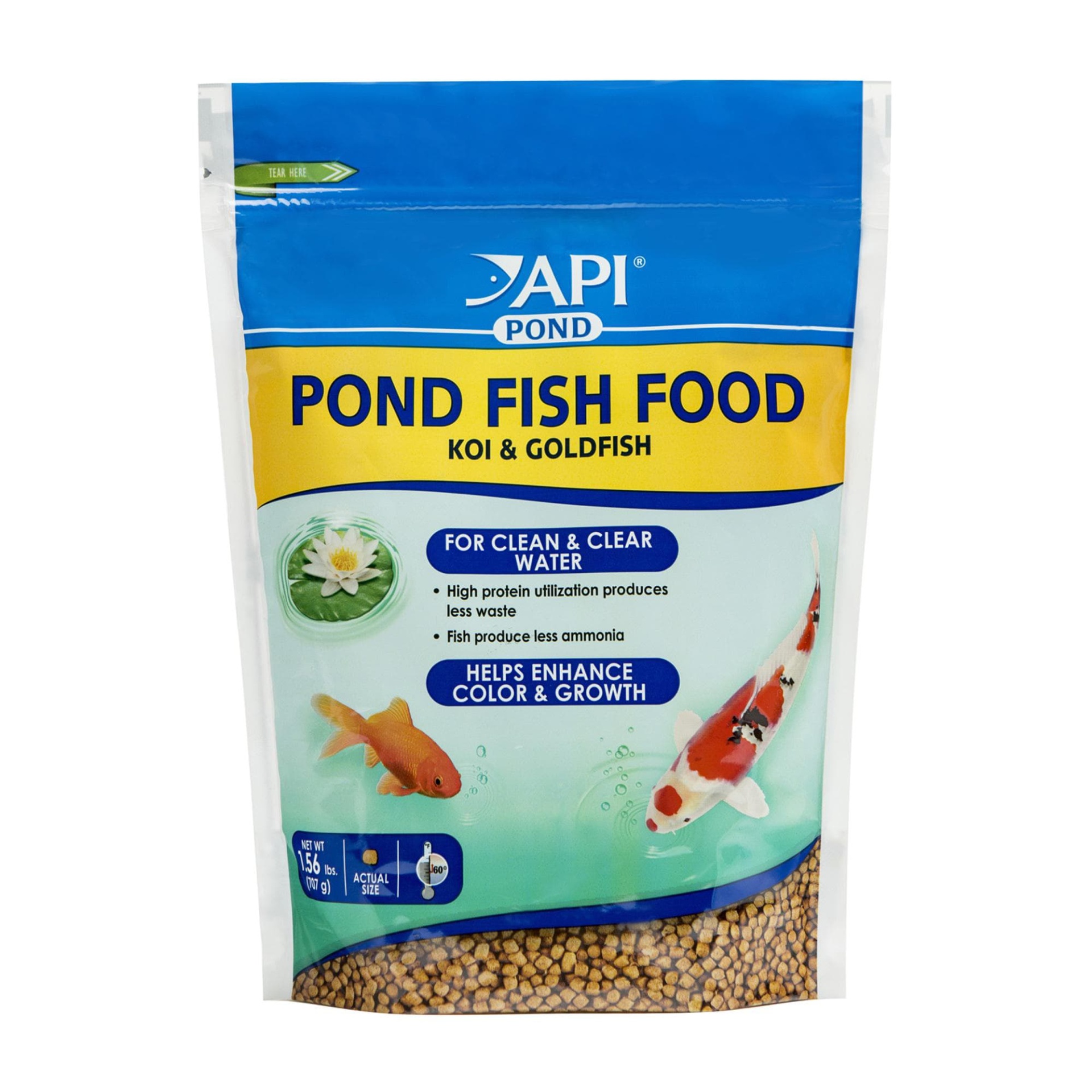 slide 1 of 1, API Pond Fish Food, 1.56 lb