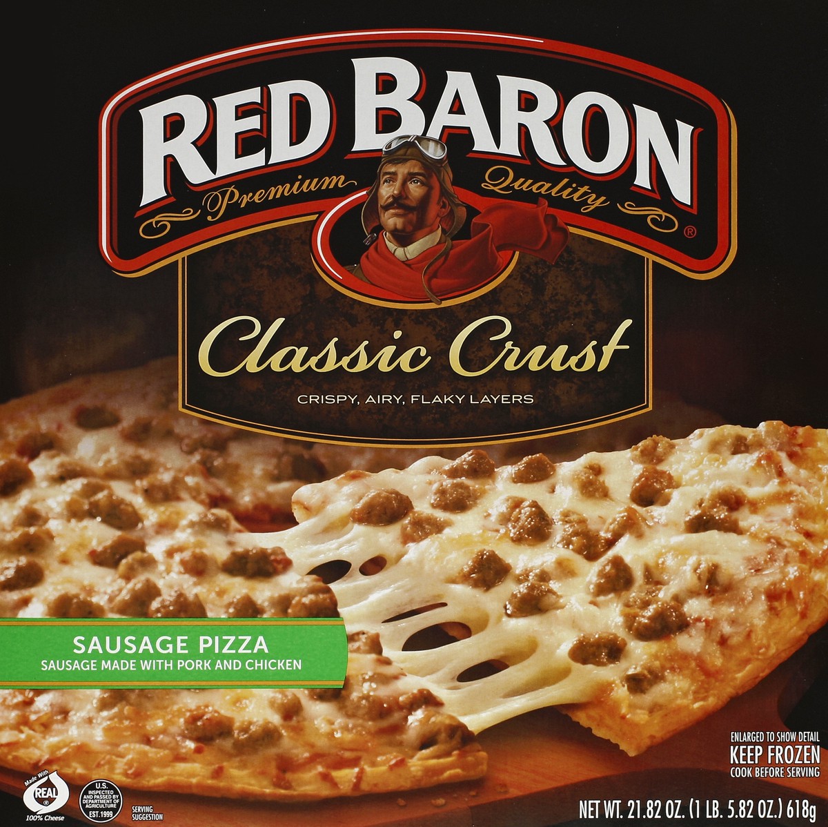 slide 2 of 4, Red Baron Pizza 21.82 oz, 21.82 oz