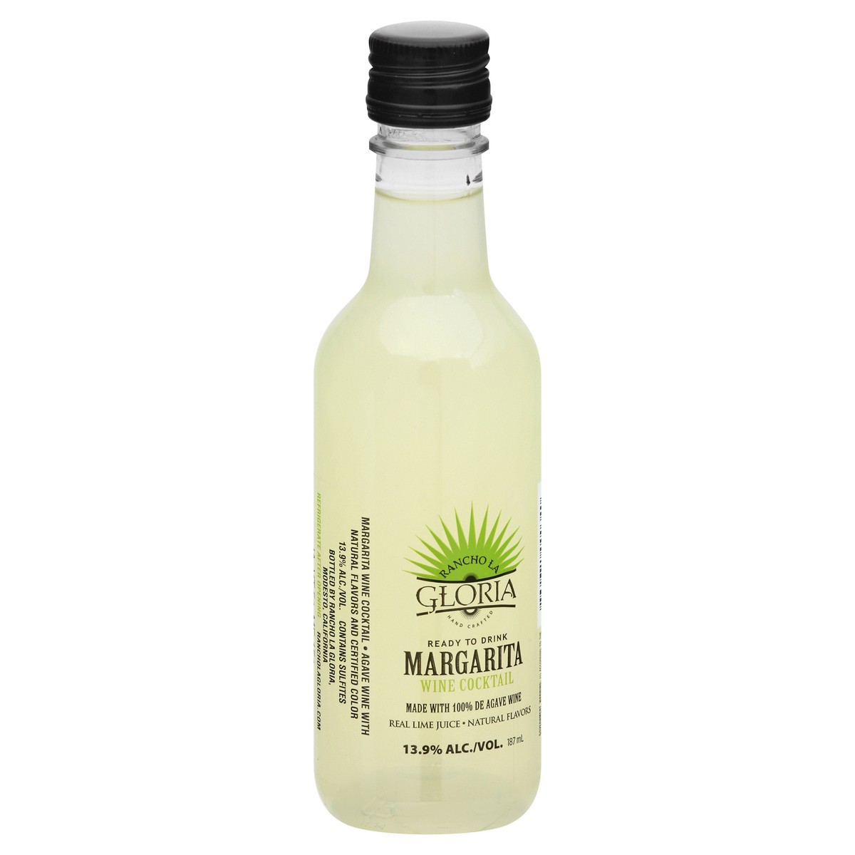 slide 5 of 9, Rancho La Gloria Margarita Classic Lime Wine Cocktail 187 ml, 187 ml
