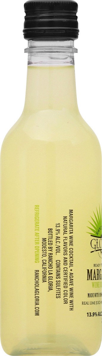 slide 3 of 9, Rancho La Gloria Margarita Classic Lime Wine Cocktail 187 ml, 187 ml