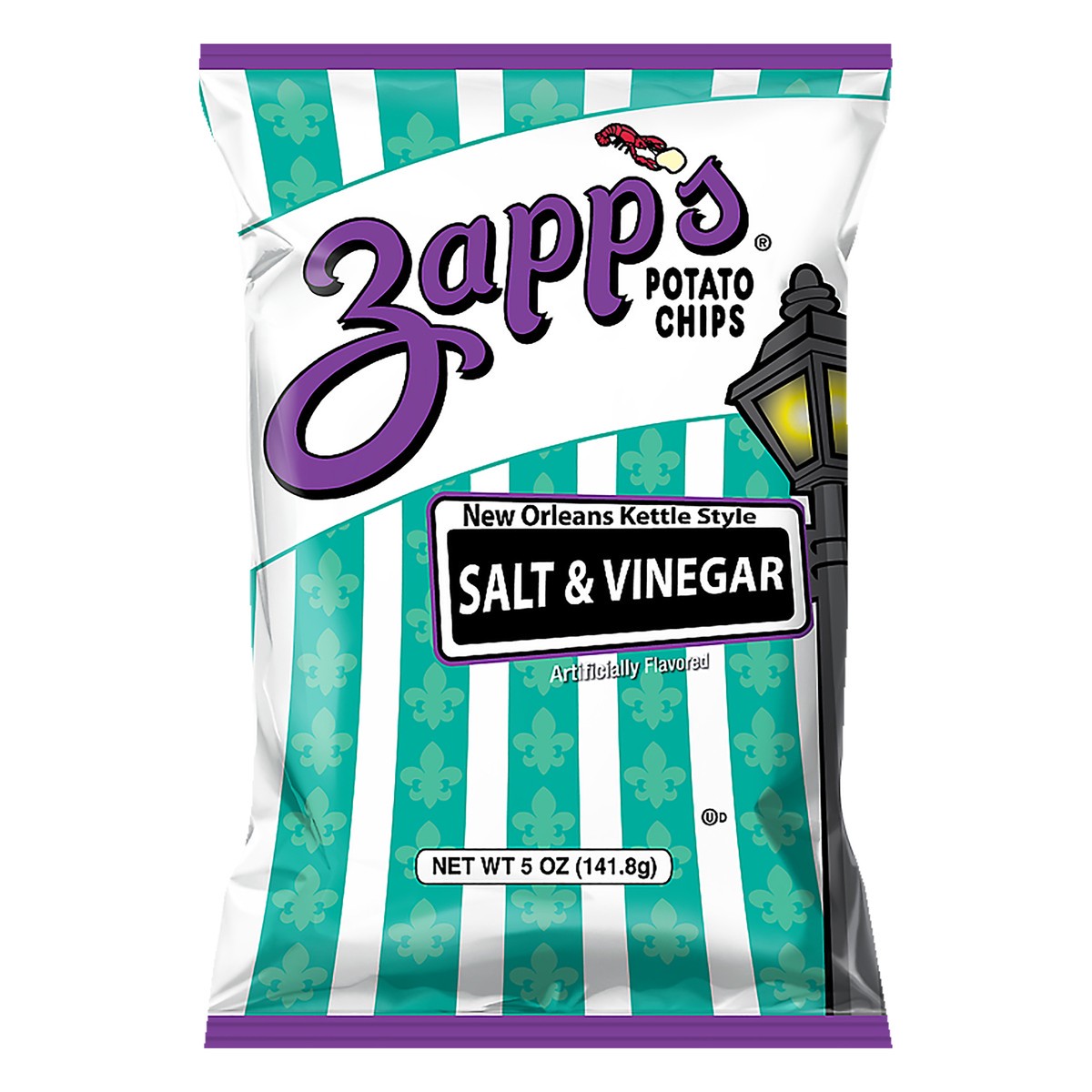 slide 1 of 10, Zapp's New Orleans Kettle Style Salt & Vinegar Potato Chips 5 oz, 5 oz