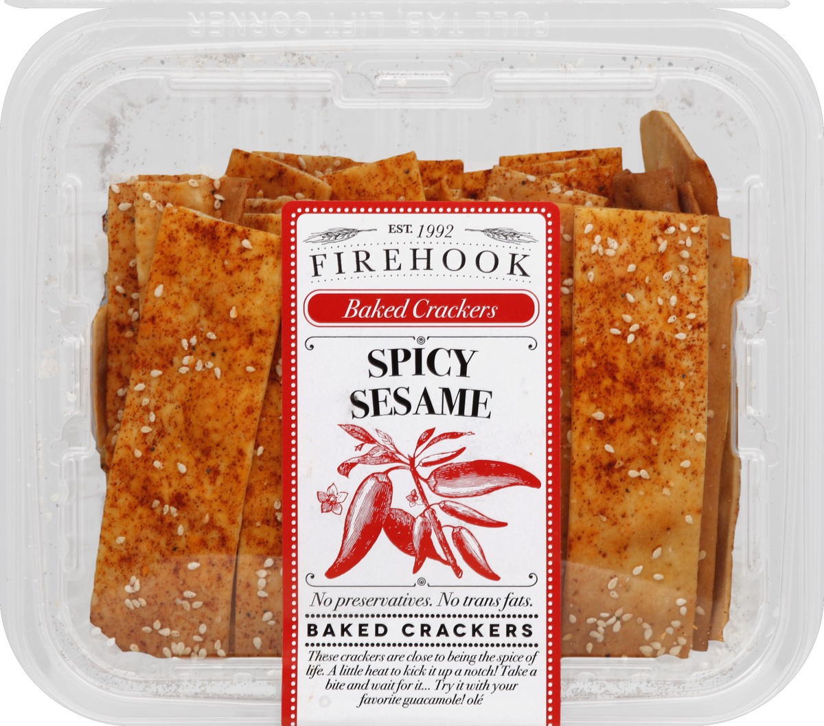 slide 3 of 4, Firehook Spicy Sesame Baked Crackers, 7 oz